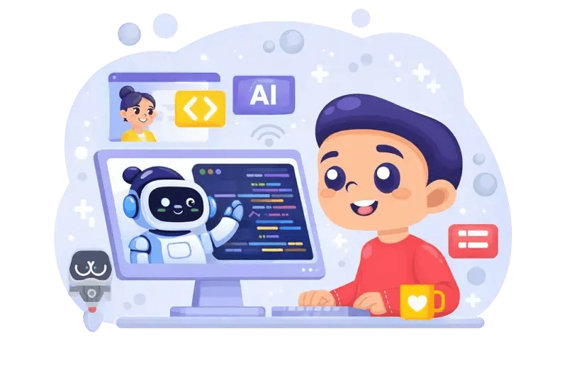 Kids learning AI, coding and robotics at BrainyBots Academy