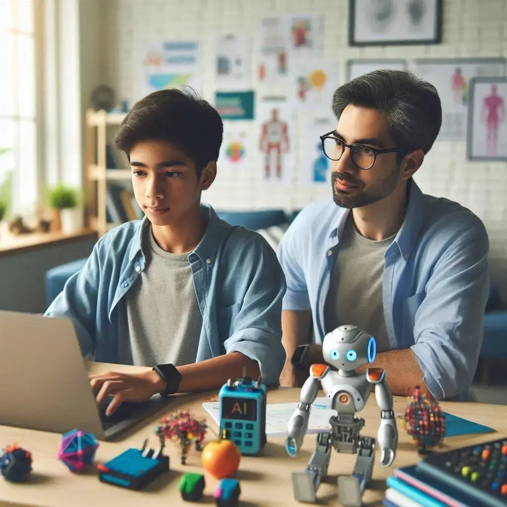 Personalized 1:1 AI, robotics and programming learning session for kids with expert mentor